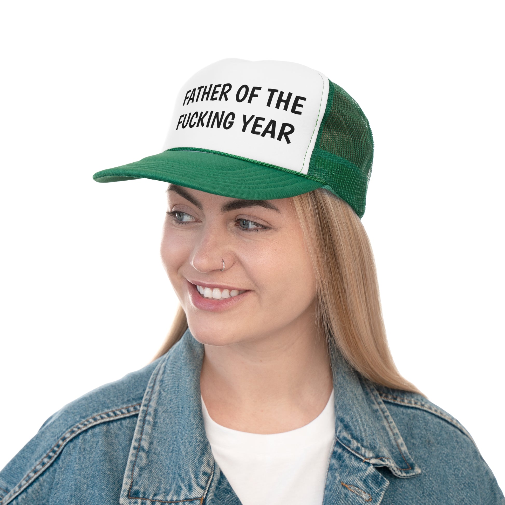 Father of the Year Trucker Cap - SatireMerch