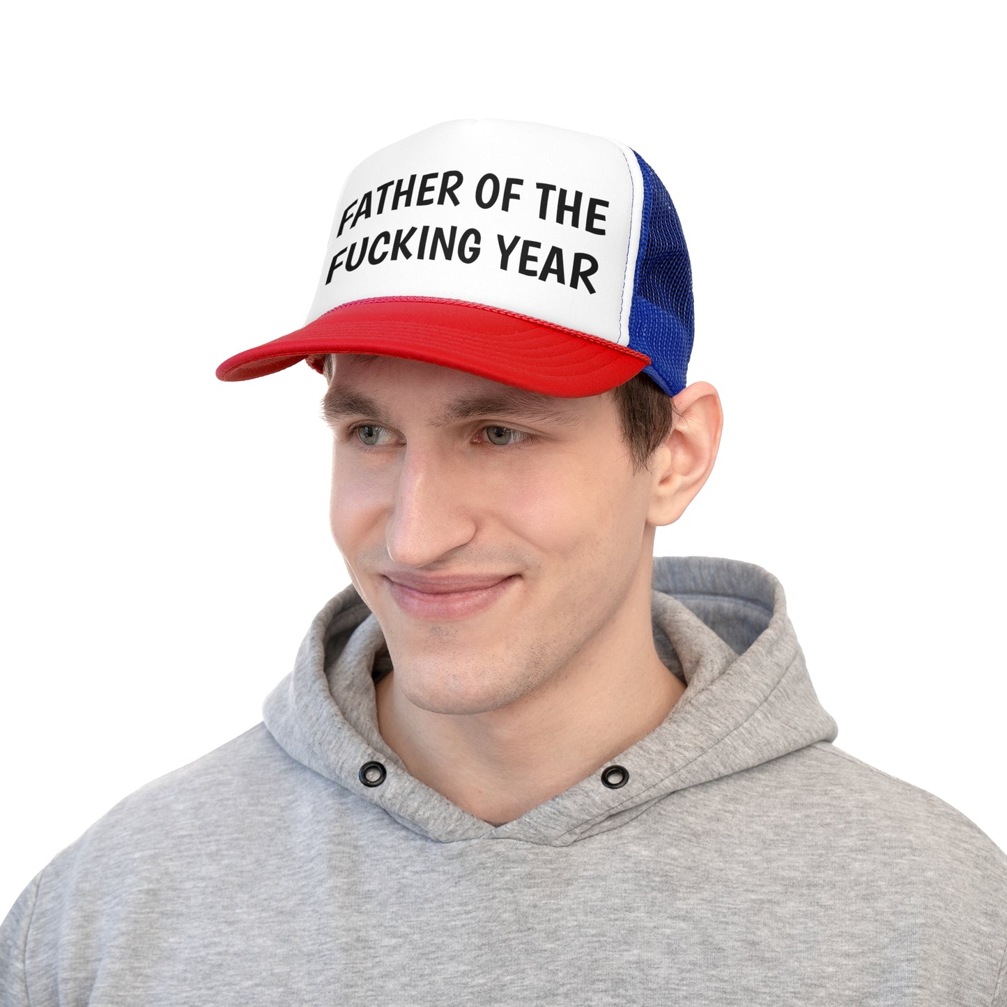 Father of the Year Trucker Cap - SatireMerch