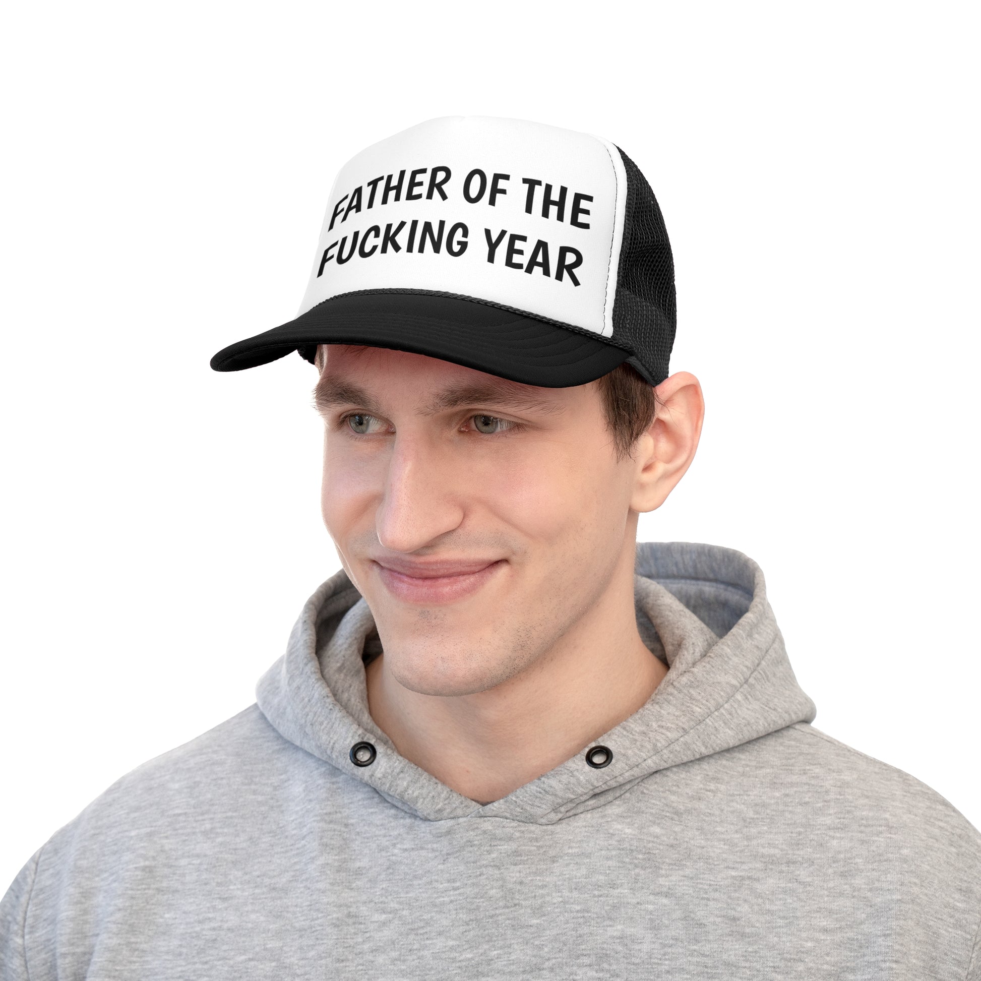 Father of the Year Trucker Cap - SatireMerch