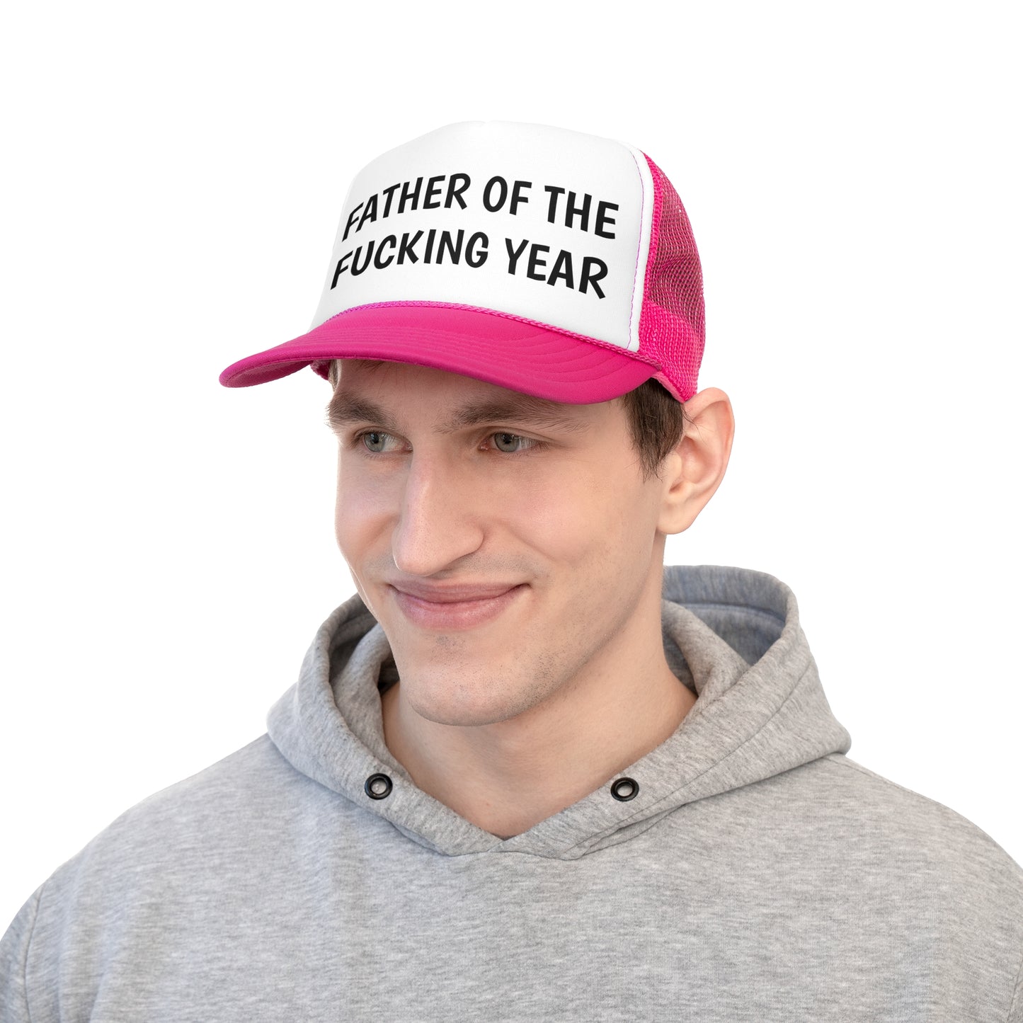 Father of the Year Trucker Cap - SatireMerch