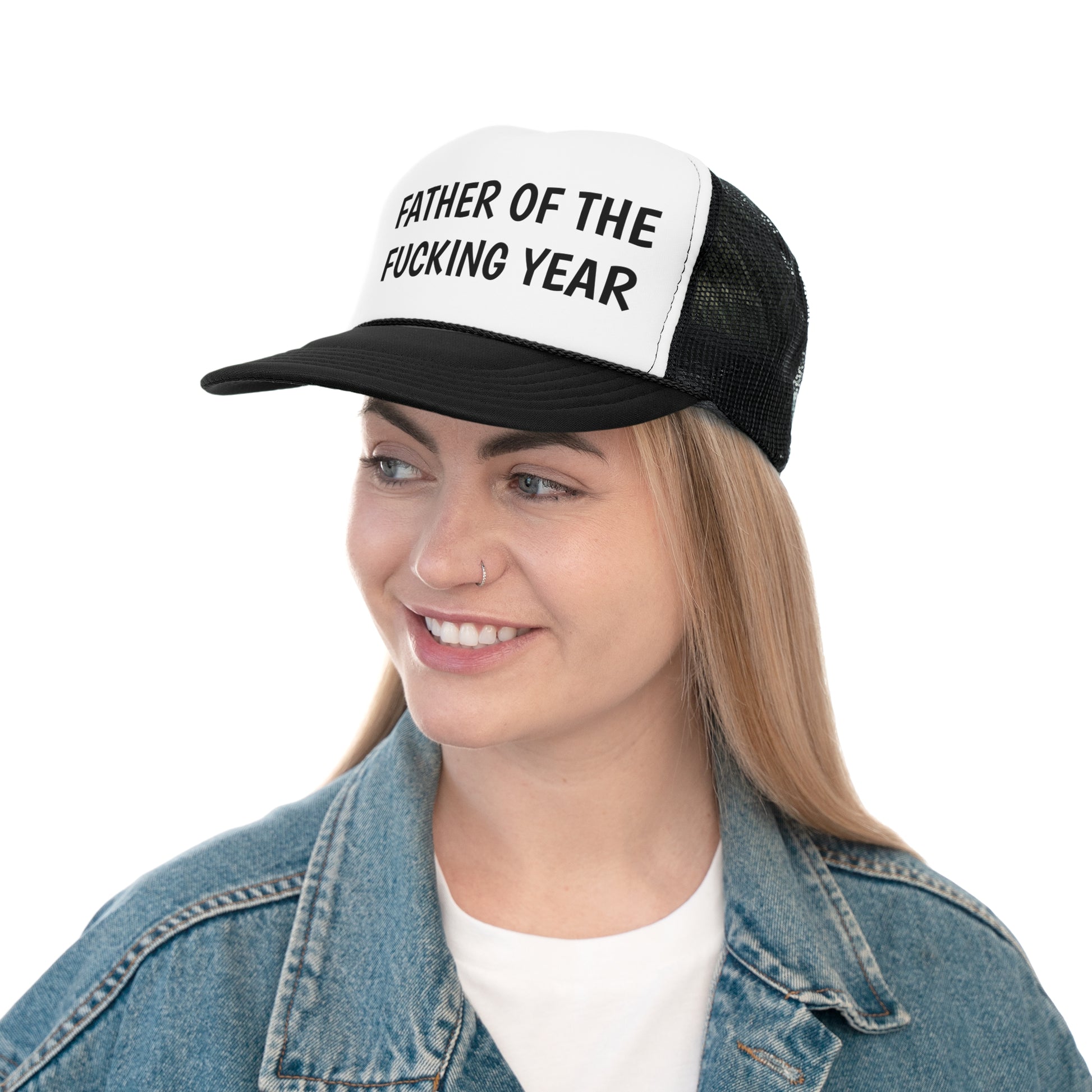 Father of the Year Trucker Cap - SatireMerch