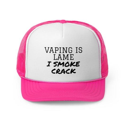 Vaping is Lame Trucker Cap - SatireMerch