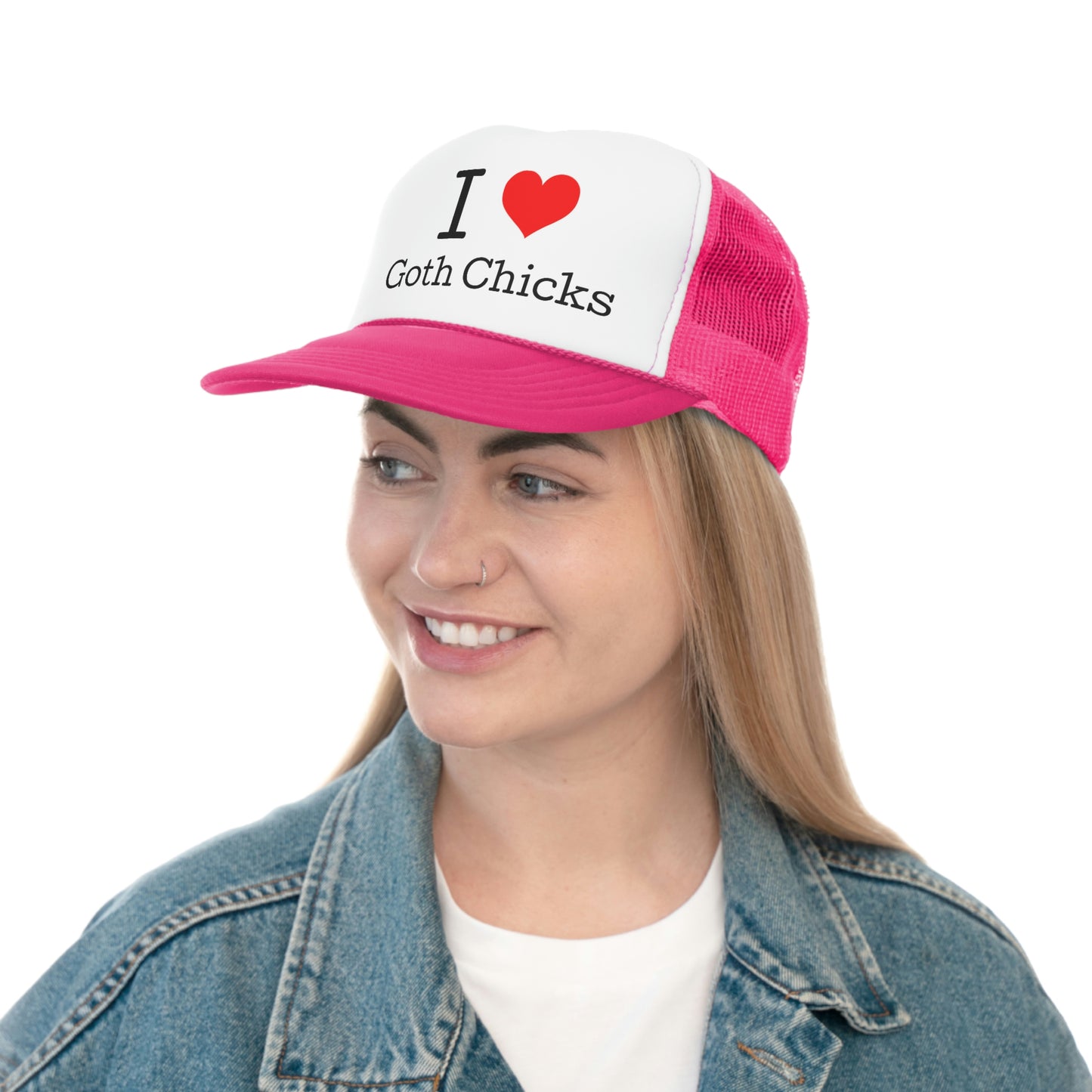 Goth Chick Trucker Cap - SatireMerch