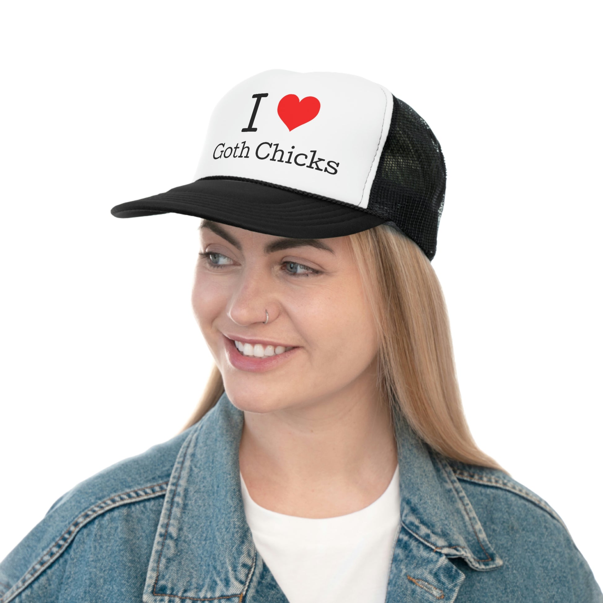 Goth Chick Trucker Cap - SatireMerch