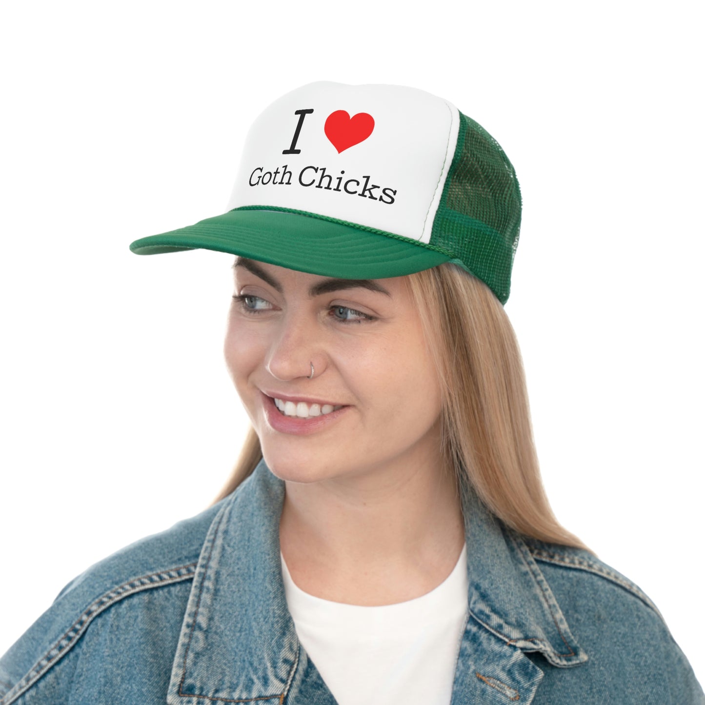 Goth Chick Trucker Cap - SatireMerch
