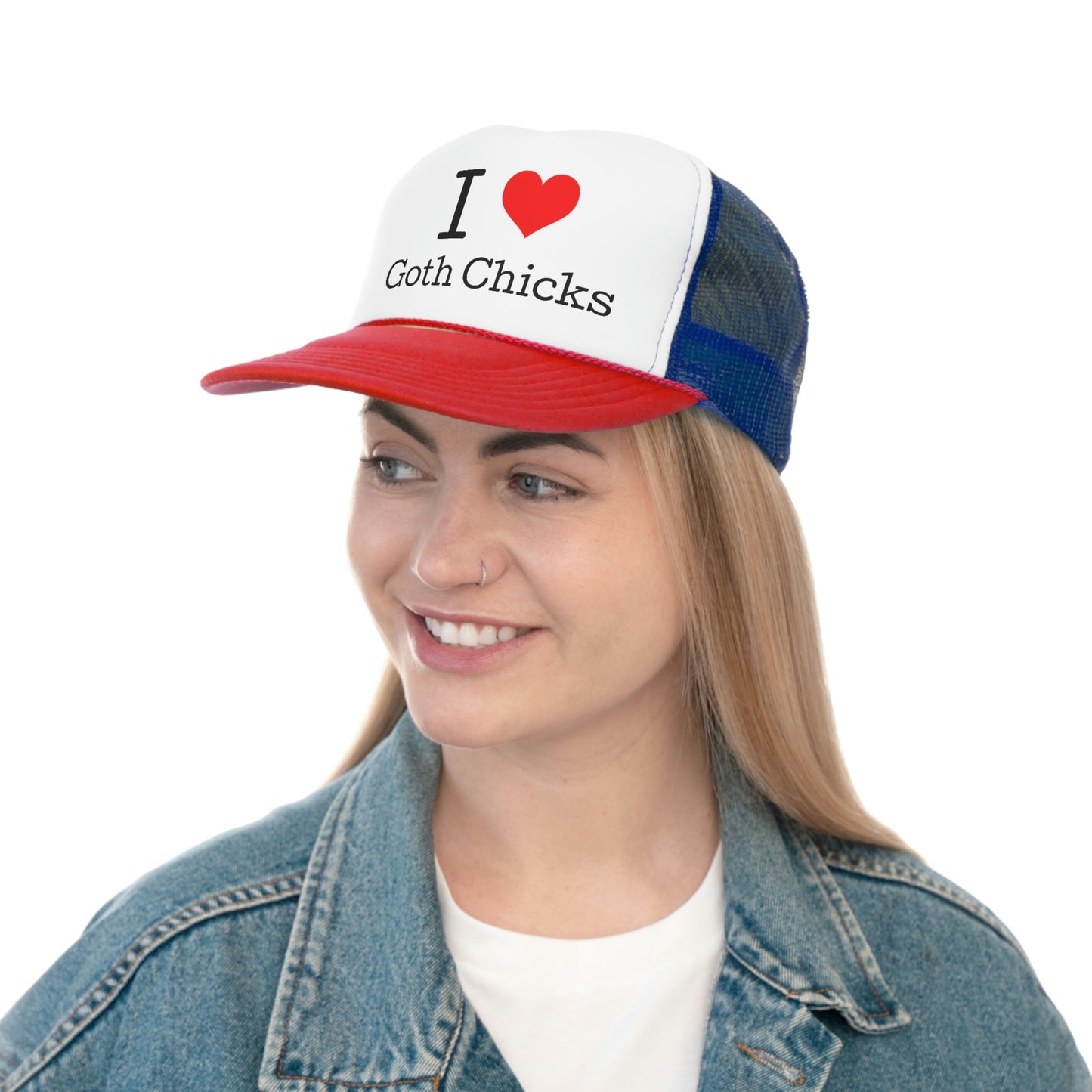 Goth Chick Trucker Cap - SatireMerch